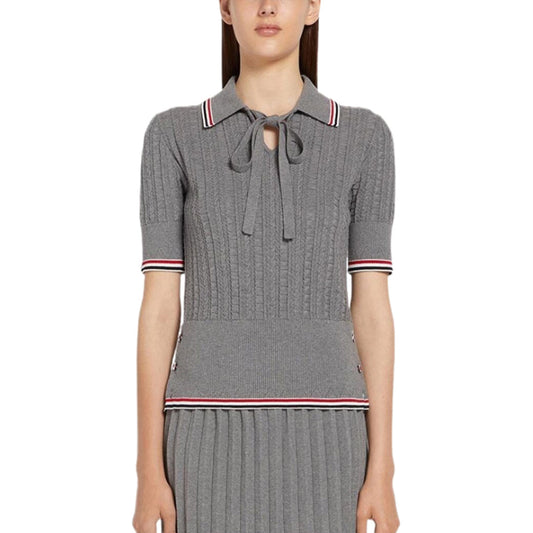 MR.TOM Women stripe POLO shirt