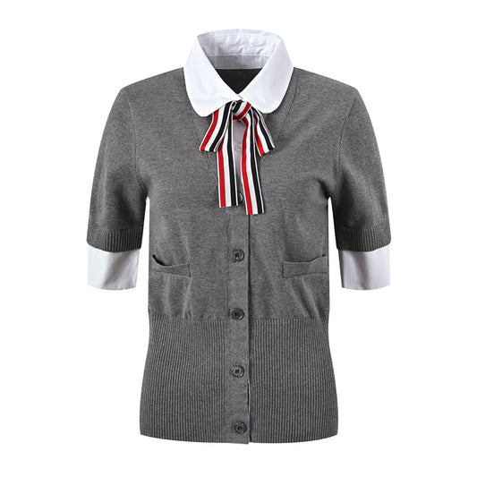 MR.TOM Women Ribbon POLO shirt