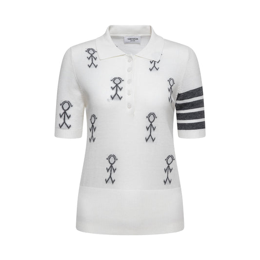 MR.TOM Women Stickman POLO shirt
