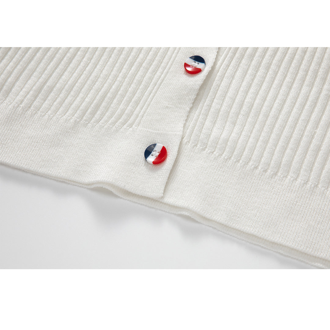 MR.TOM Women Color buckle POLO shirt