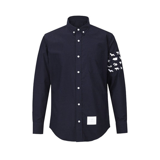 MR.TOM 4-Bar Embroidery Shirt