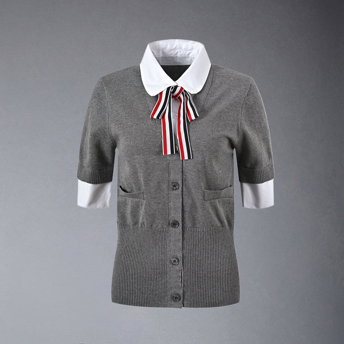 MR.TOM  Women Ribbon POLO shirt