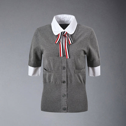 MR.TOM  Women Ribbon POLO shirt