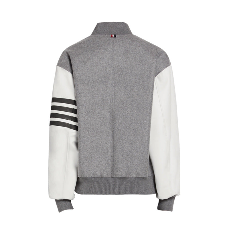 MR.TOM Leather sleeves coat