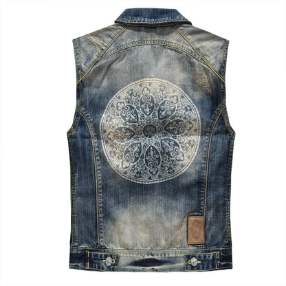 New-DSQ2 25ss zipper Denim Vest coat