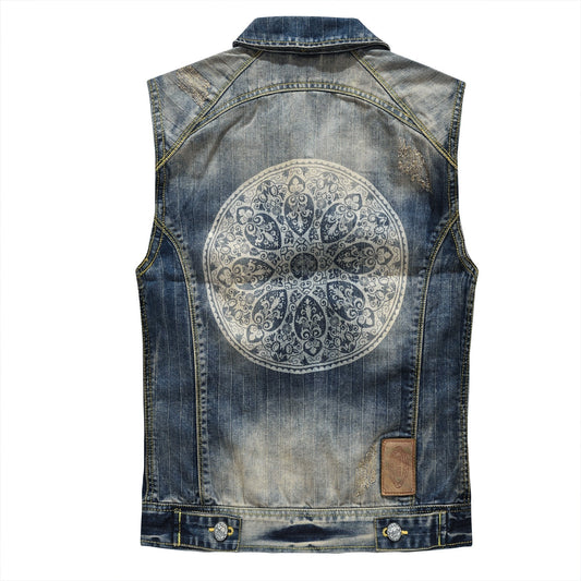 New-DSQ2 25ss zipper Denim Vest coat