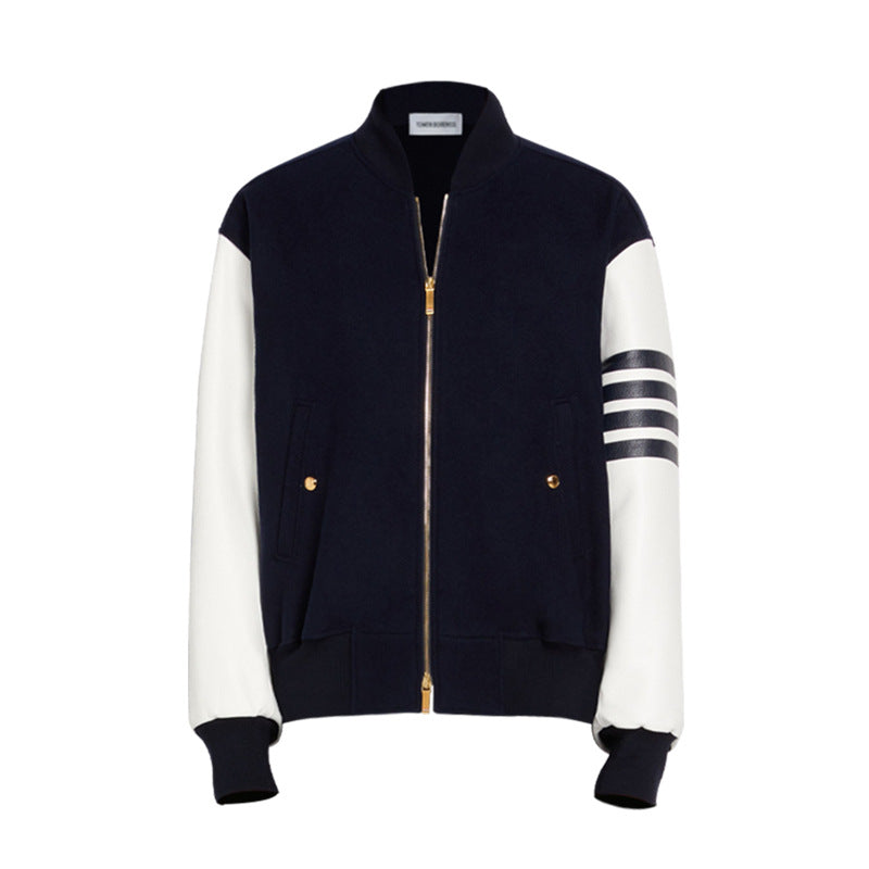 MR.TOM Leather sleeves coat