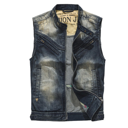 New-DSQ2 2024ss zipper Denim Vest coat