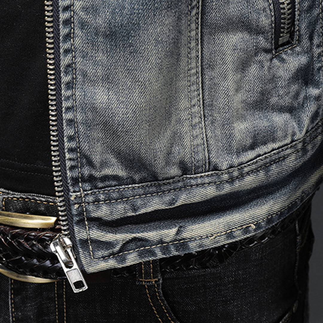 New D2 Distressed Denim Jacket