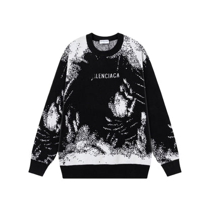 2025ss Man Graffiti Wool Sweater