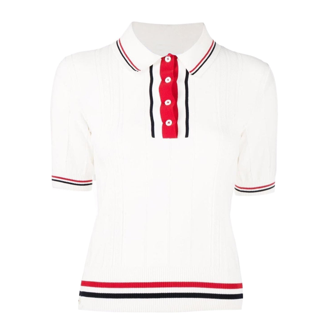 MR.TOM  Women Ribbon POLO shirt