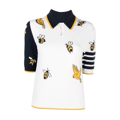 MR.TOM Bee Embroidery POLO Shirt