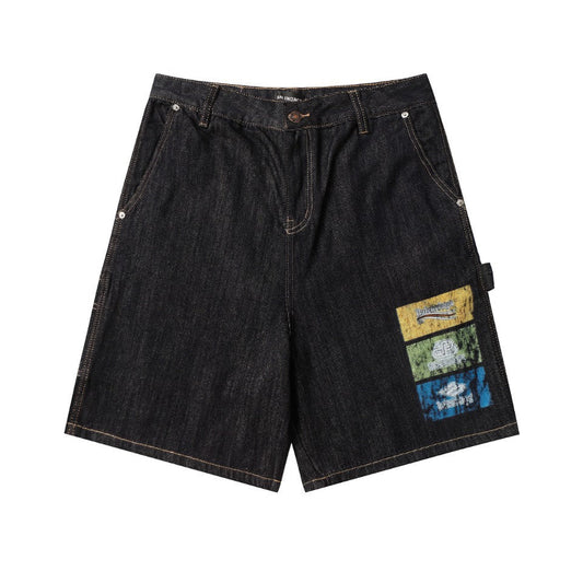 2025SS Graffiti Denim Shorts