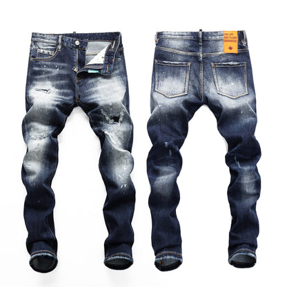 New-DSQ2 Blue Ripped Jeans
