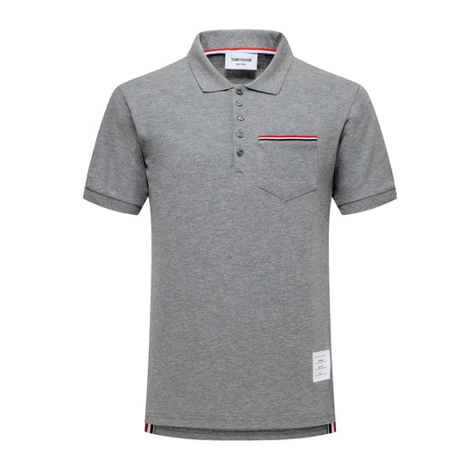 MR.TOM Pocket Stripes POLO Shirt