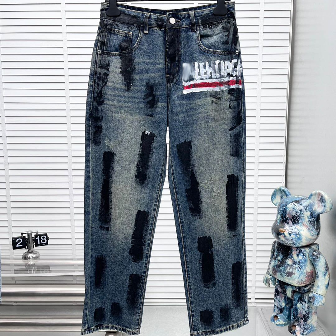 2025SS Loose Graffiti Man Jeans