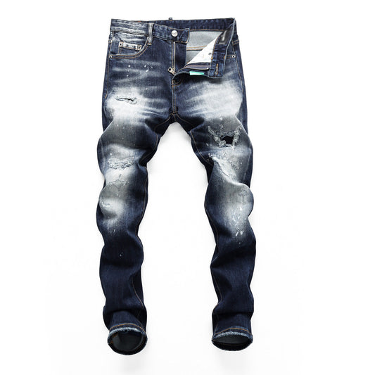 New-DSQ2 Blue Ripped Jeans