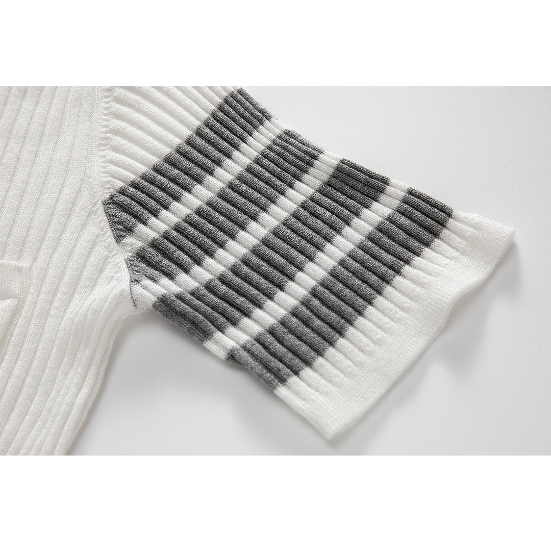 MR.TOM  Women Color buckle POLO shirt