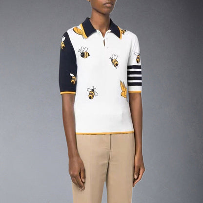 MR.TOM Bee Embroidery POLO Shirt