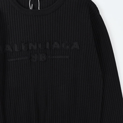 2025ss Man Black logo Sweater