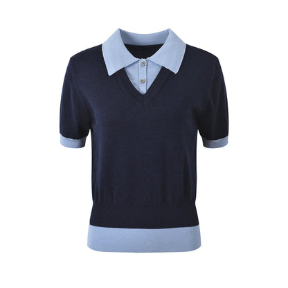 MR.TOM  Women Ribbon POLO shirt