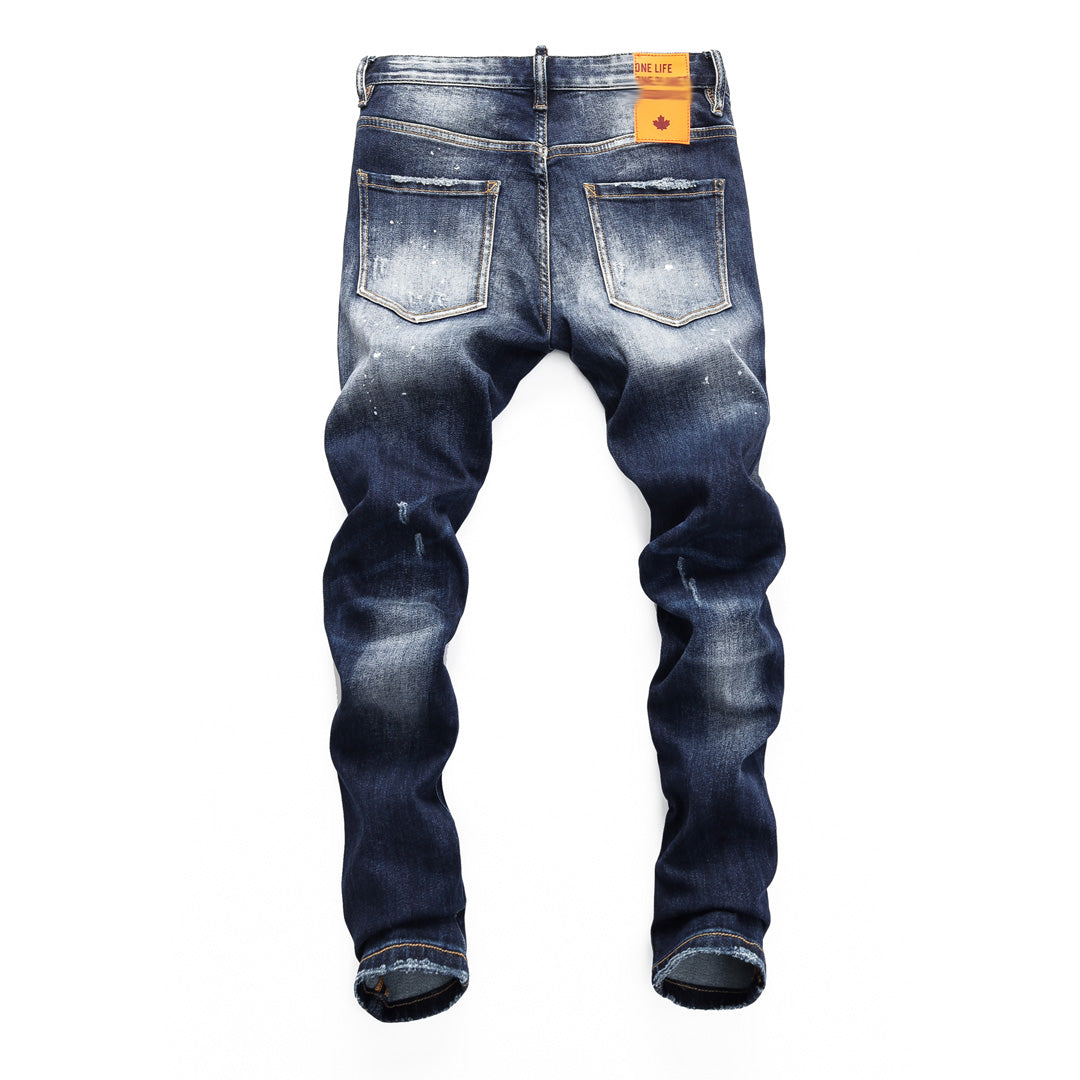 New-DSQ2 Blue Ripped Jeans