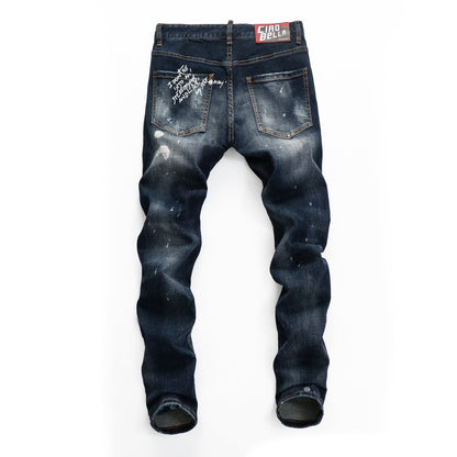 New-DSQ2 Blue Ripped Jeans