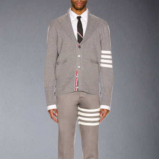 MR.TOM 4-Bar Thick knitted jacket