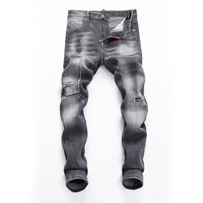 New-DSQ2 Distressed stretch fit Jeans