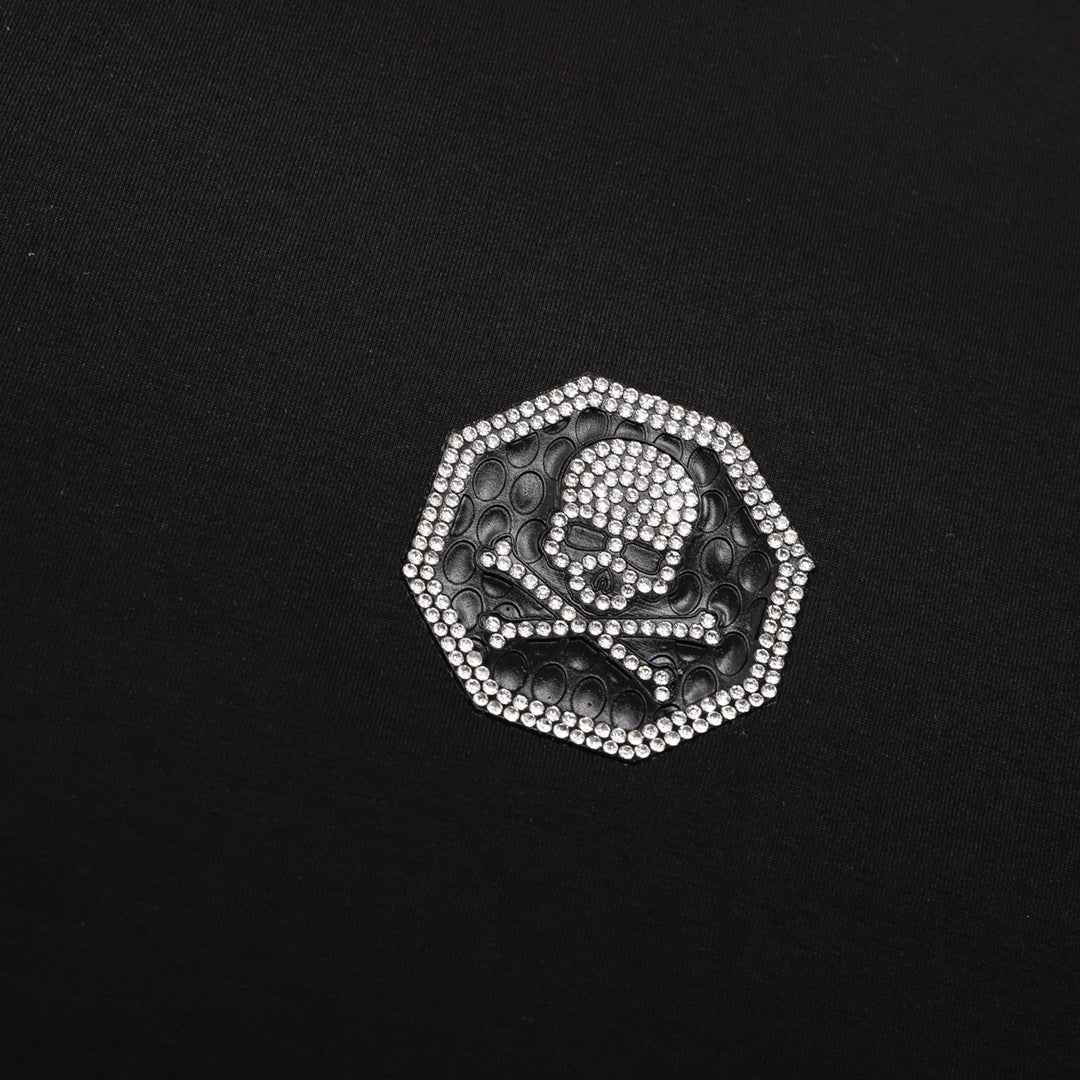 SOLO-Hot stamping Skull T-shirt
