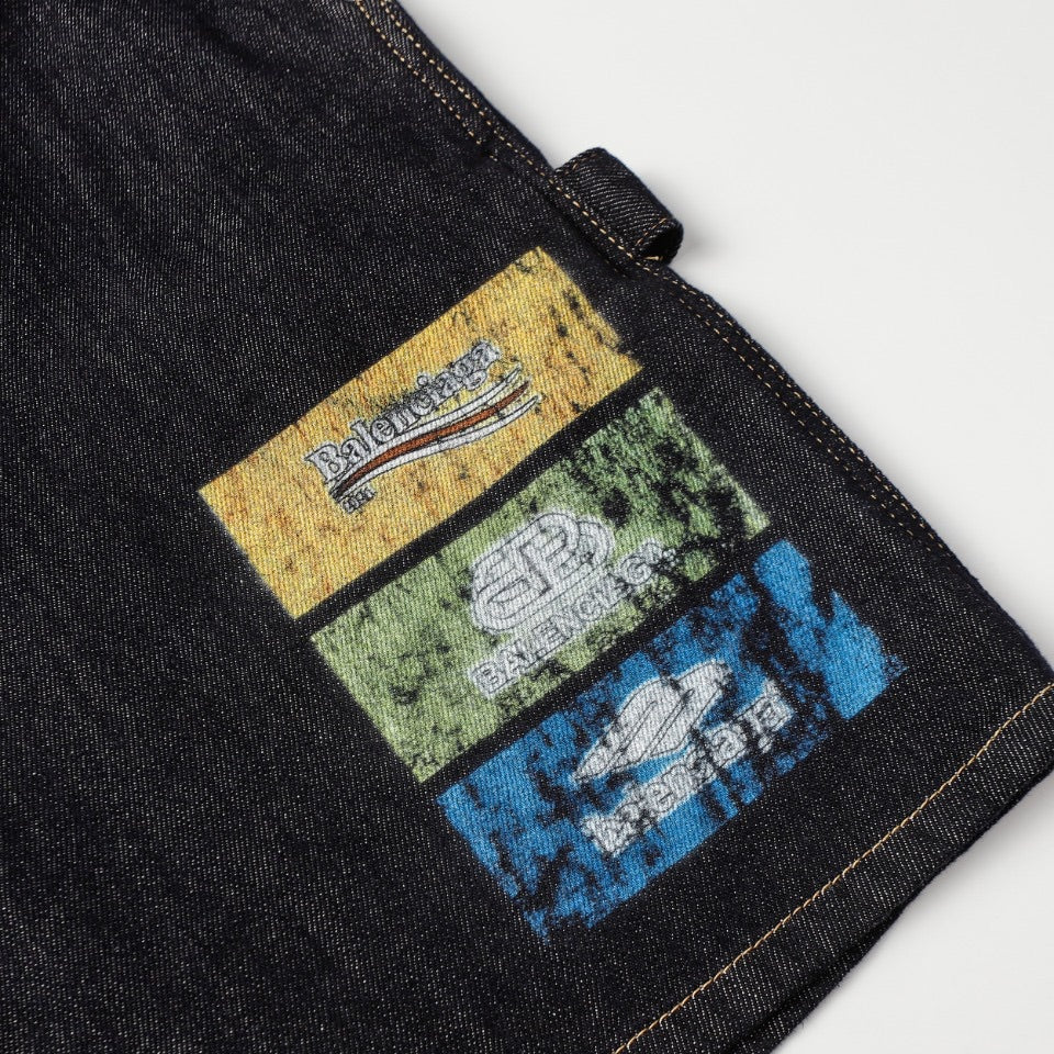 2025SS Graffiti Denim Shorts