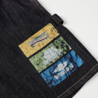 2025SS Graffiti Denim Shorts