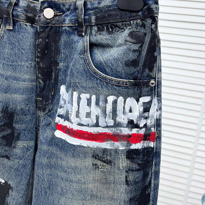 2025SS Loose Graffiti Man Jeans