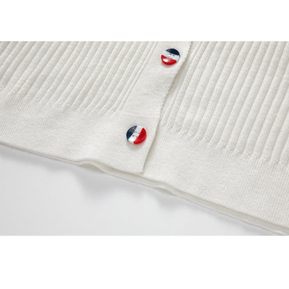 MR.TOM  Women Color buckle POLO shirt