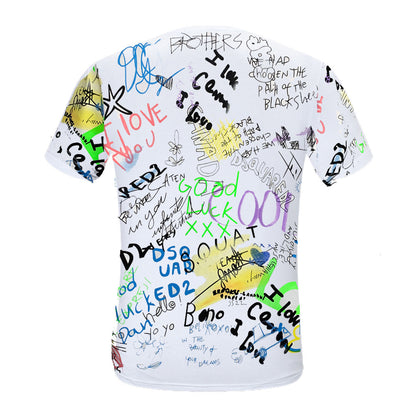 New-D2 2025SS Graffiti T-shirt