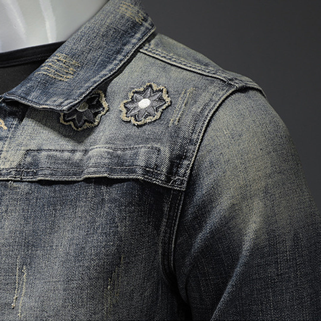 New-DSQ2 Distressed Denim Jacket