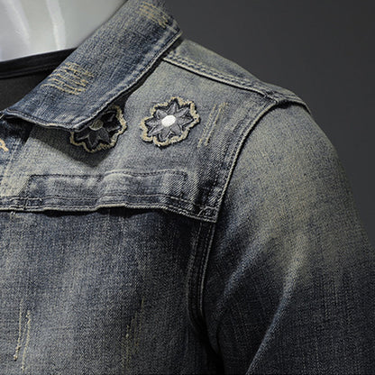 New-DSQ2 Distressed Denim Jacket