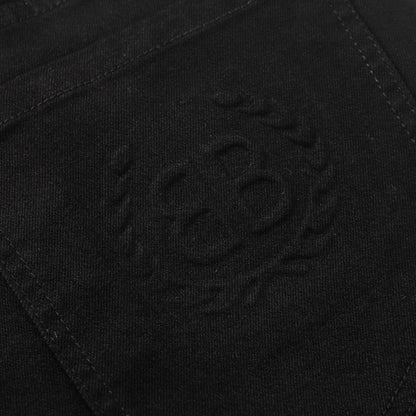 2025SS New Black Distressed Jeans