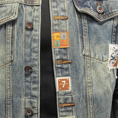 New-DSQ2 Distressed Denim Jacket