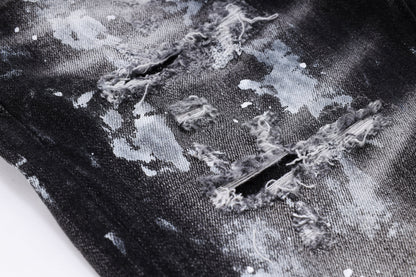 New-DSQ2 2025ss Ripped Black Jeans