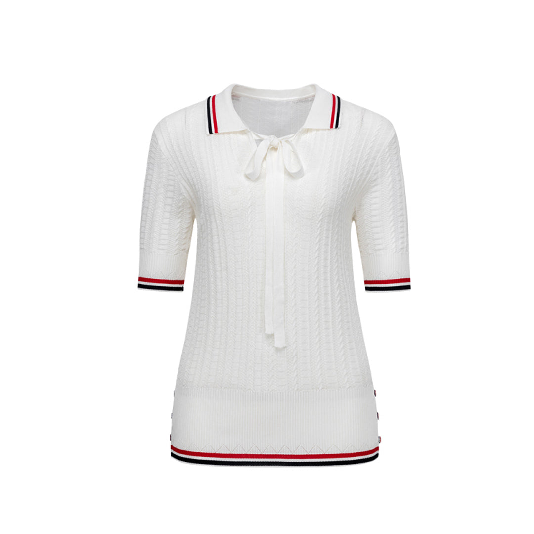 MR.TOM  Women stripe POLO shirt
