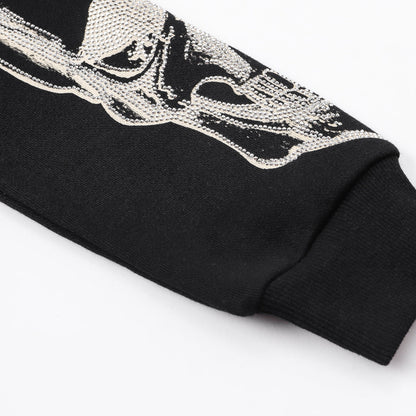 New-2025SS Sports Black Hoodie