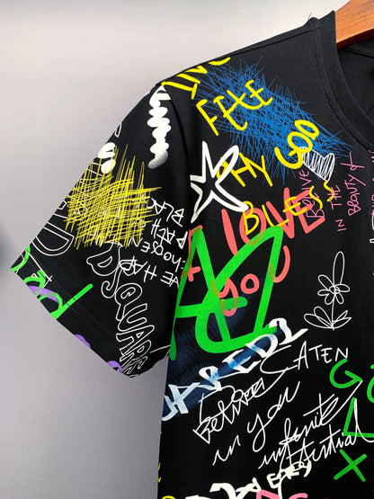 New-D2 2025SS Graffiti T-shirt