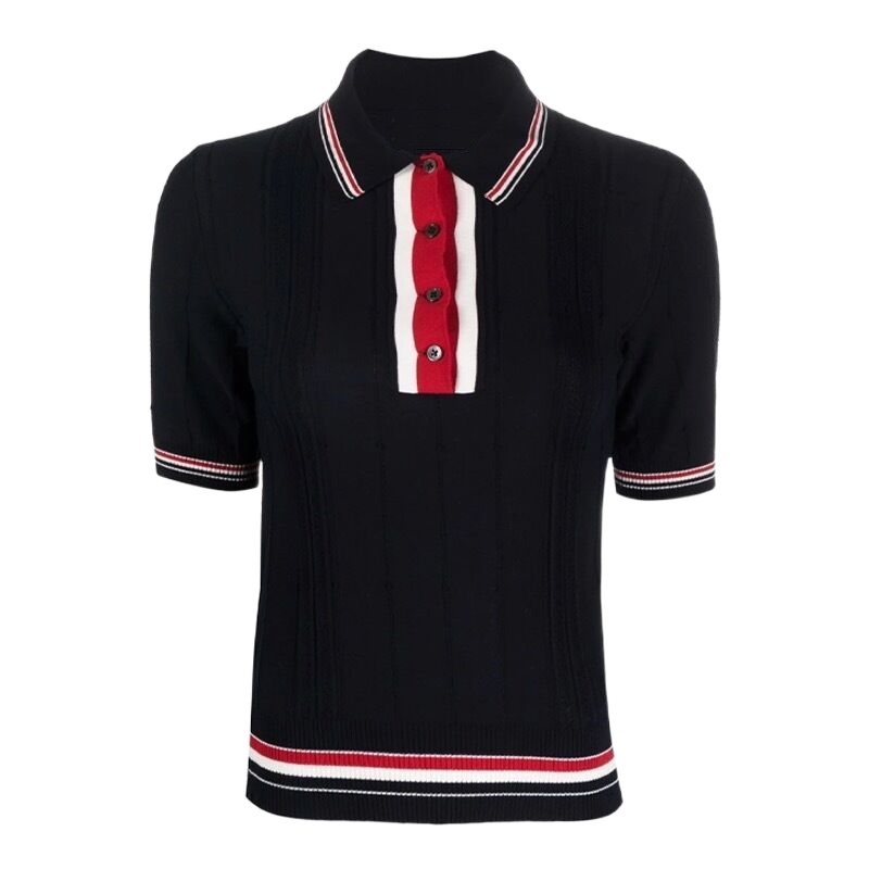MR.TOM  Women Ribbon POLO shirt