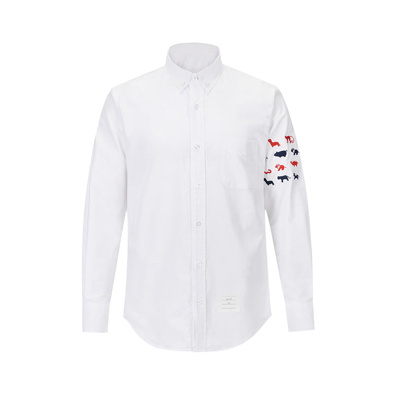 MR.TOM 4-Bar Embroidery Shirt