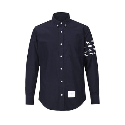 MR.TOM 4-Bar Embroidery Shirt
