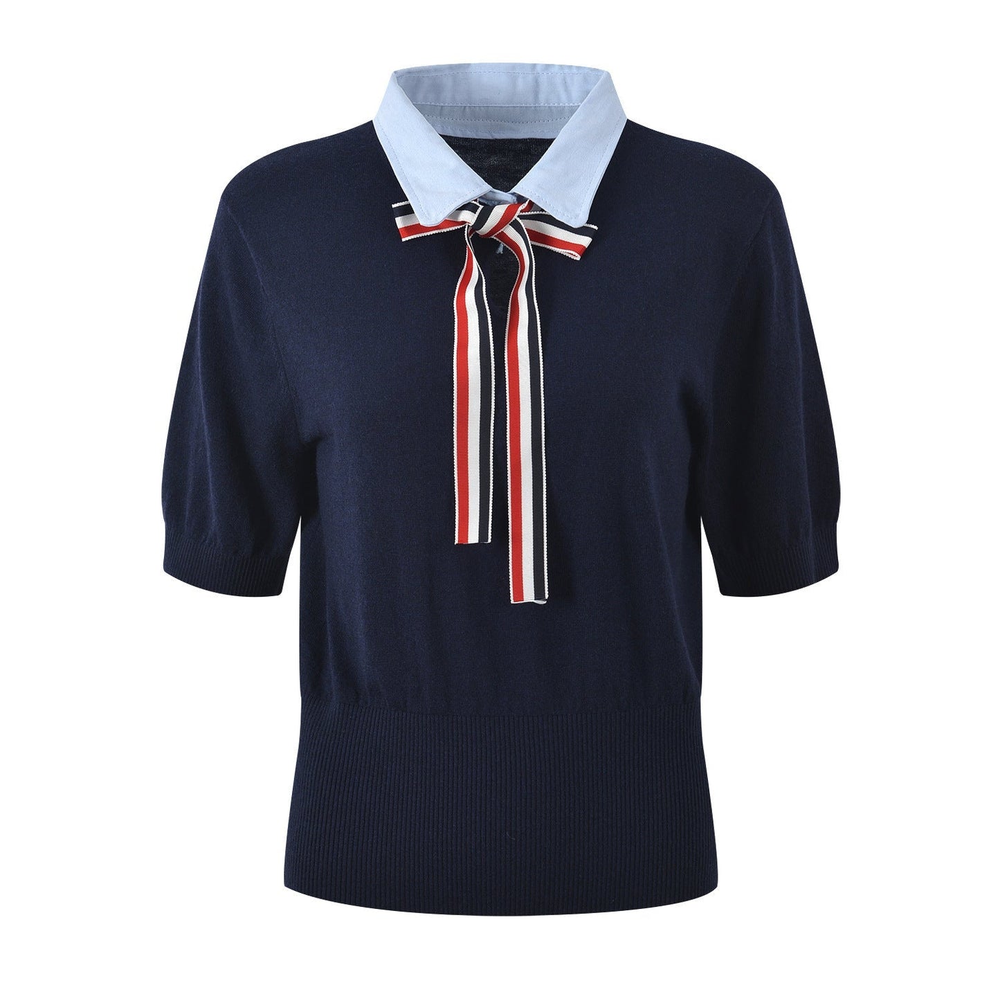 MR.TOM  Women Ribbon POLO shirt